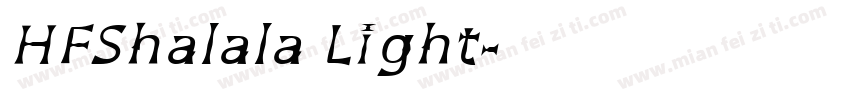 HFShalala Light字体转换